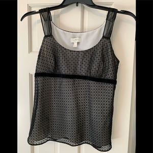 Loft velvet trim sleeveless camisole.  Size 4.